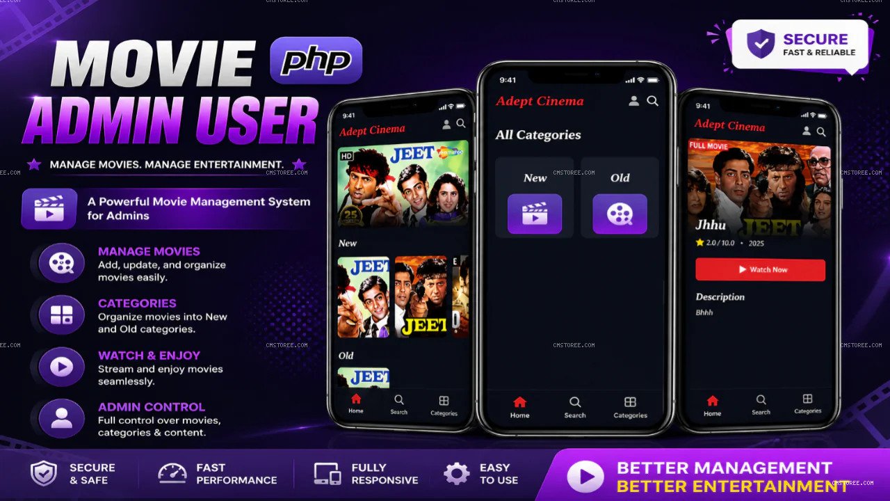 Mk Movies – Complete PHP Movie & Admin Panel Source Code