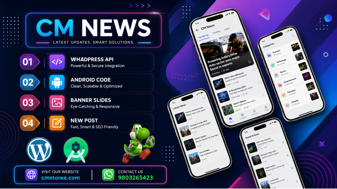 Android News App Source Code with WordPress Admin Panel